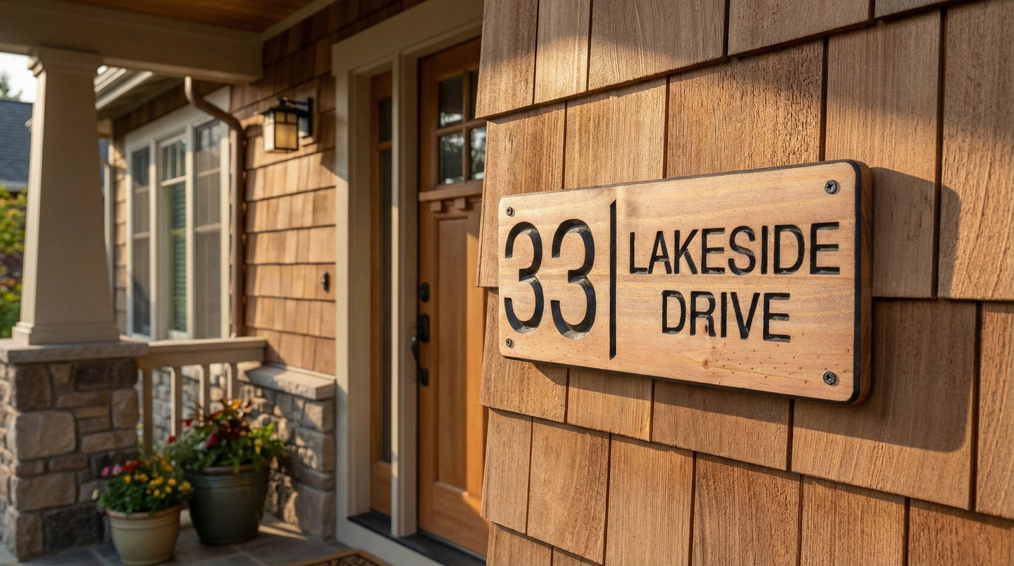 Cottage Address Sign | House Number