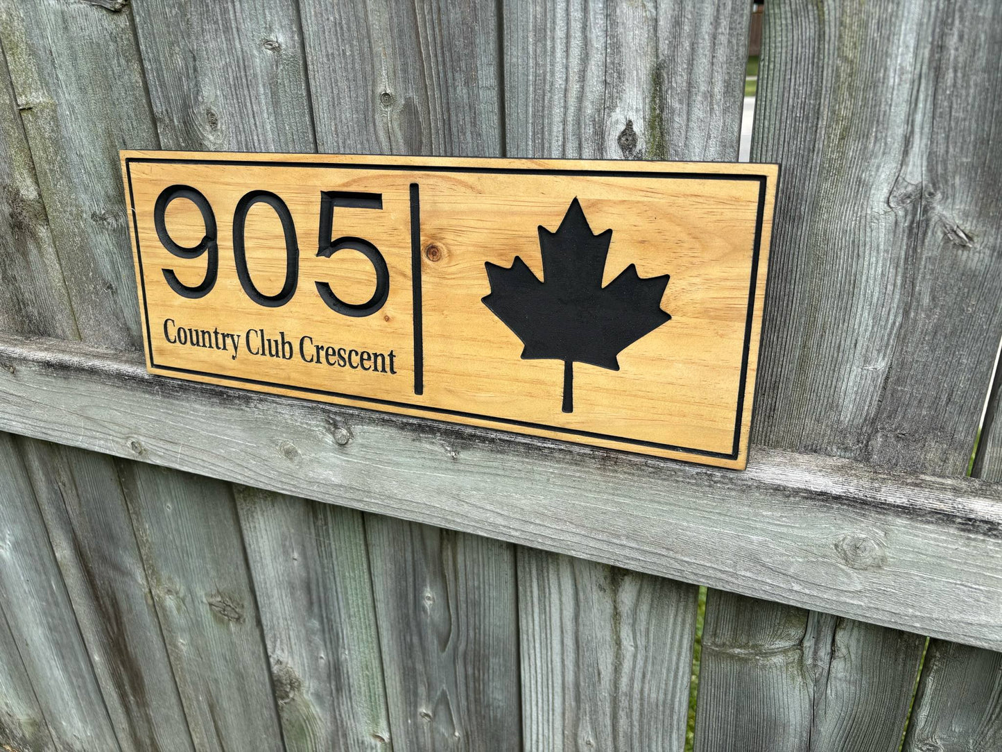 Canadian Address Sign | Wood Address Sign