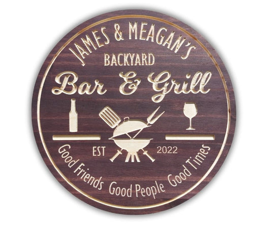 Custom Wooden BBQ Sign |  Personalized Wood Decor