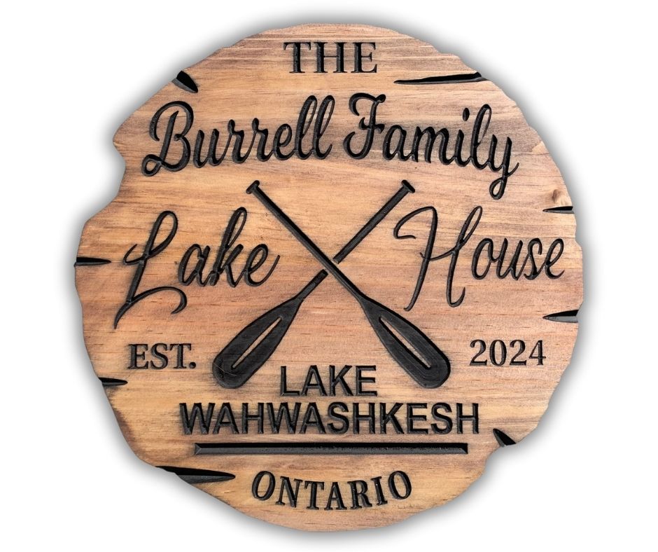 Rustic Lakehouse Sign | Personalized Wooden Decor