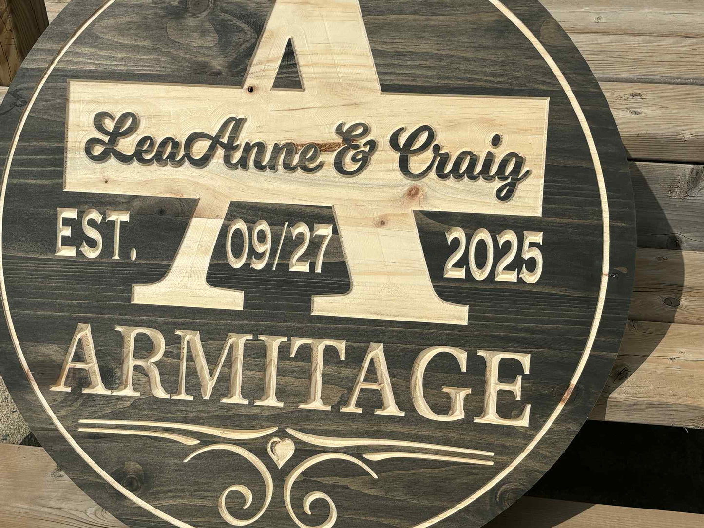 Personal Monogram Wedding Gift | Personalized Wood Decor