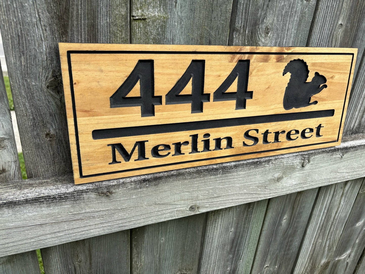 Wooden Address Sign | Custom House Number