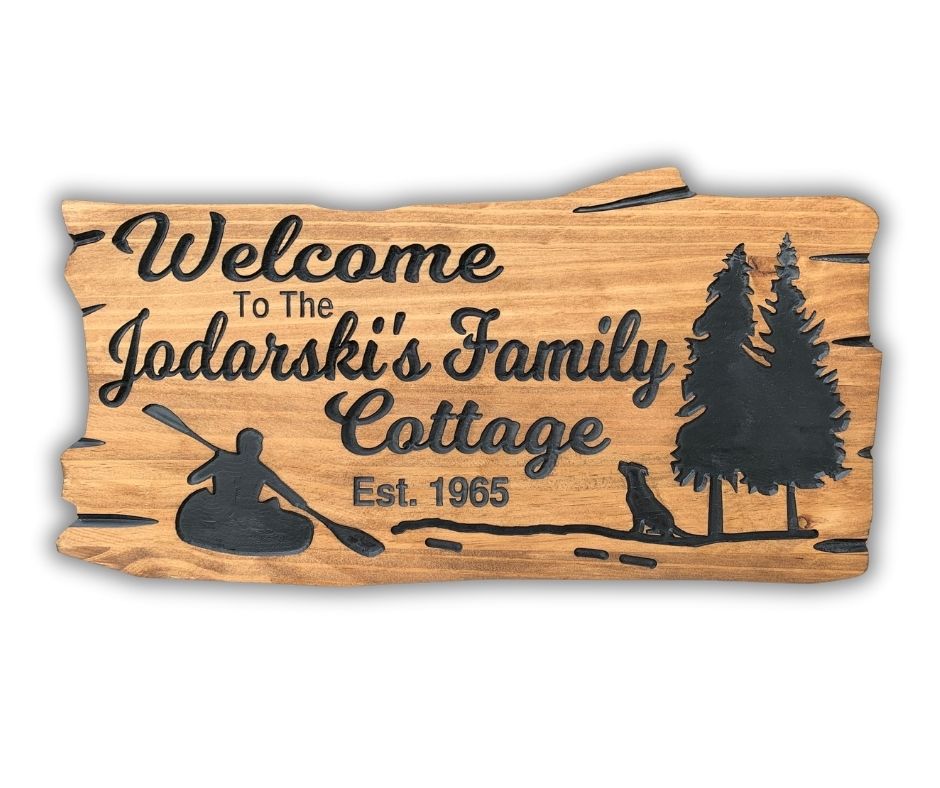 Cottage kayak Sign | Personalized Wood Decor