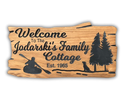 Cottage kayak Sign | Personalized Wood Decor