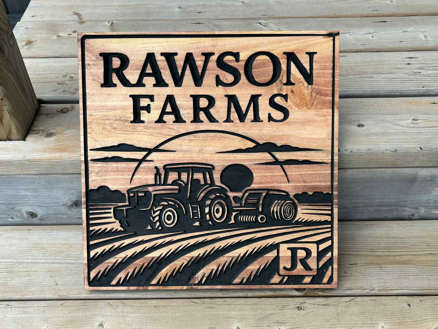 Wood Farming Sign