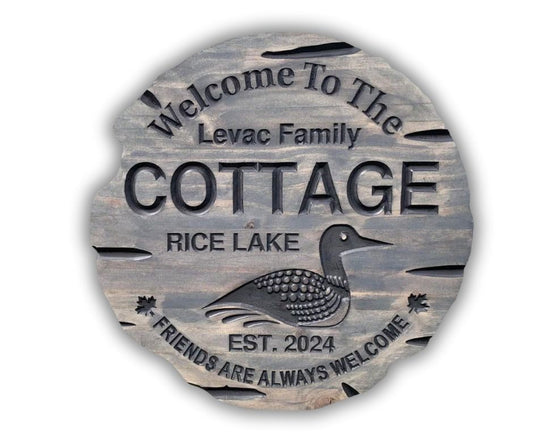Custom Wood Cottage Sign | Personalized Wood Decor