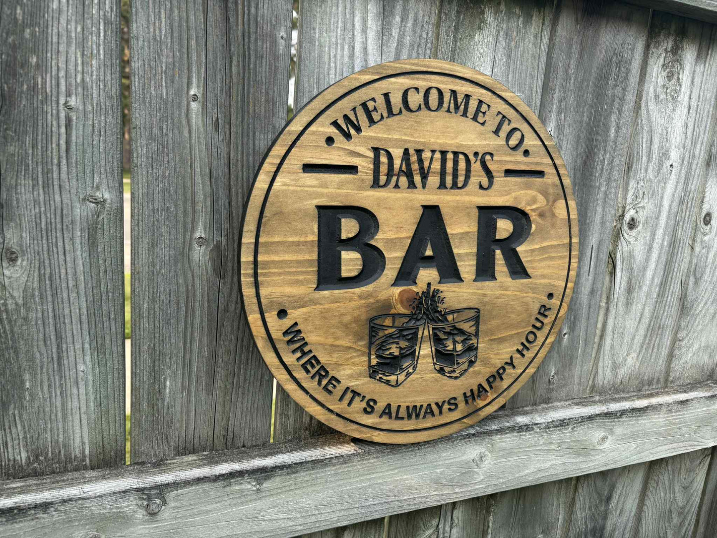 Bar Sign Glasses Cheersing