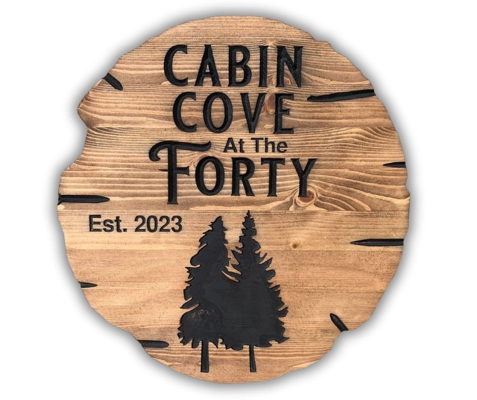 Trees Cottage Sign | Personalized Wooden Decor