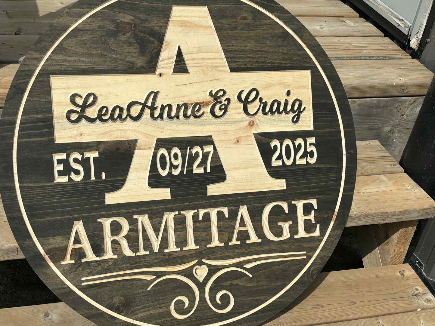 Personal Monogram Wedding Gift | Personalized Wood Decor