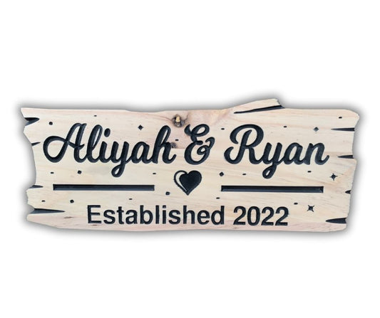 Rustic Couples Sign | Customizable Wood Sign