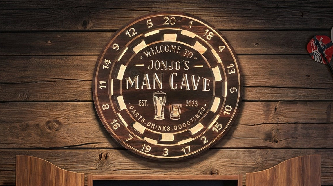 Custom Man Cave Sign | Personalized Wood Decor