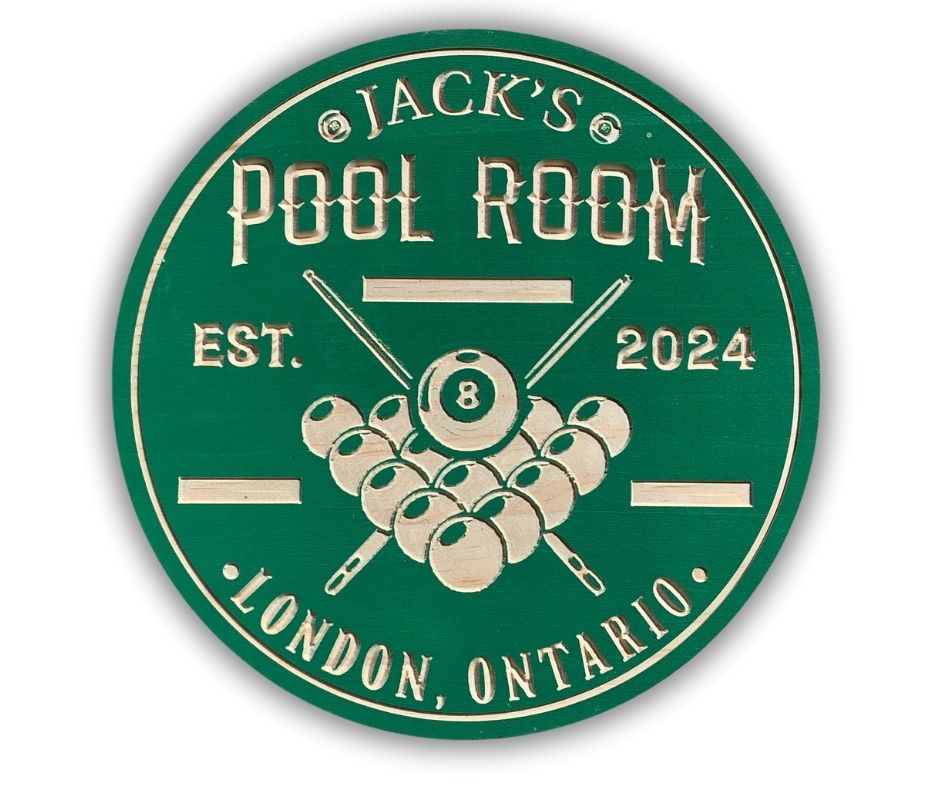 Custom pool Room Sign | Personalized Wood Sign