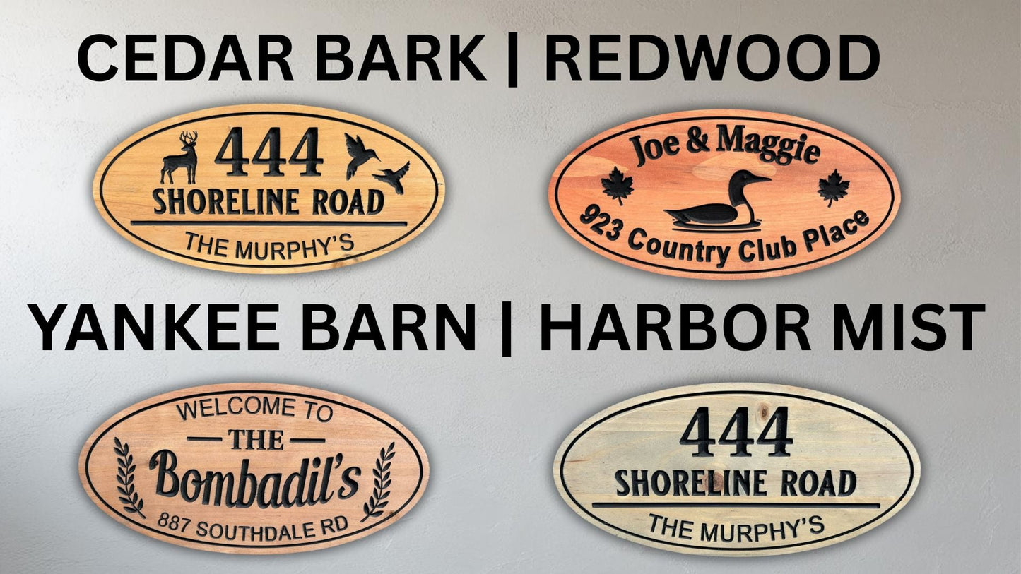 Wooden Address Sign | Custom House Number