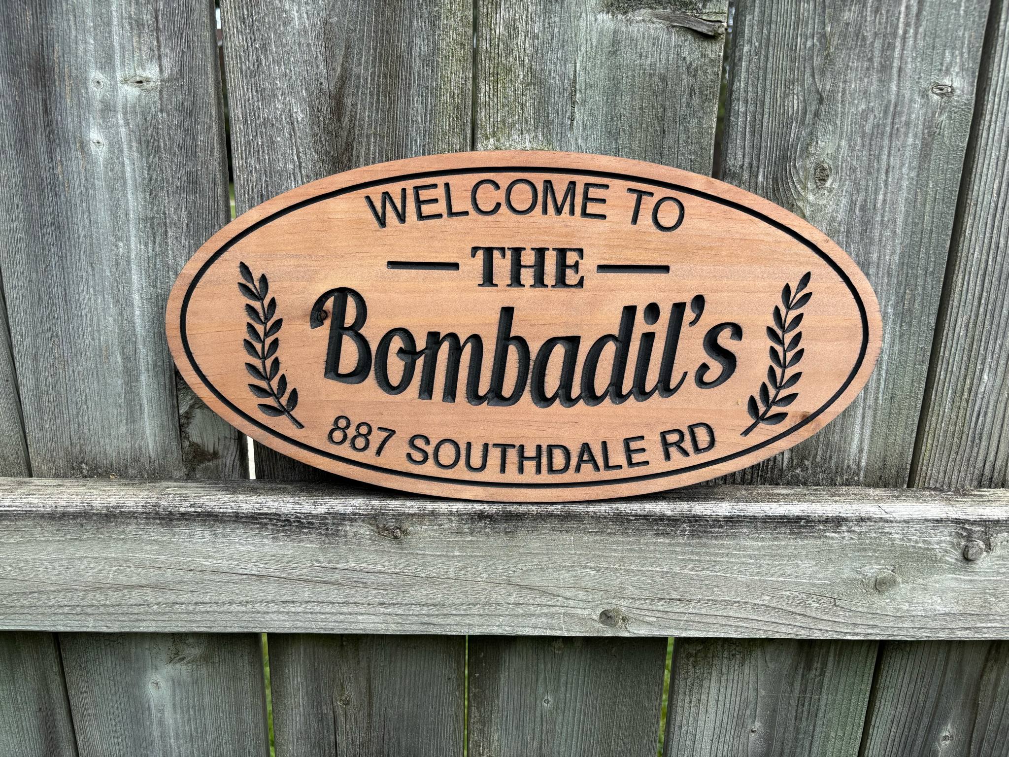 Samgo Custom Wood Address Sign | Personalized Name Sign – Samgo Woodworking