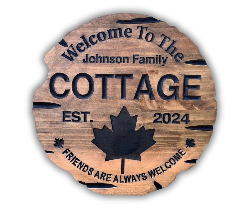 Rustic Canadian Flag Sign | Personalized Wooden Decor