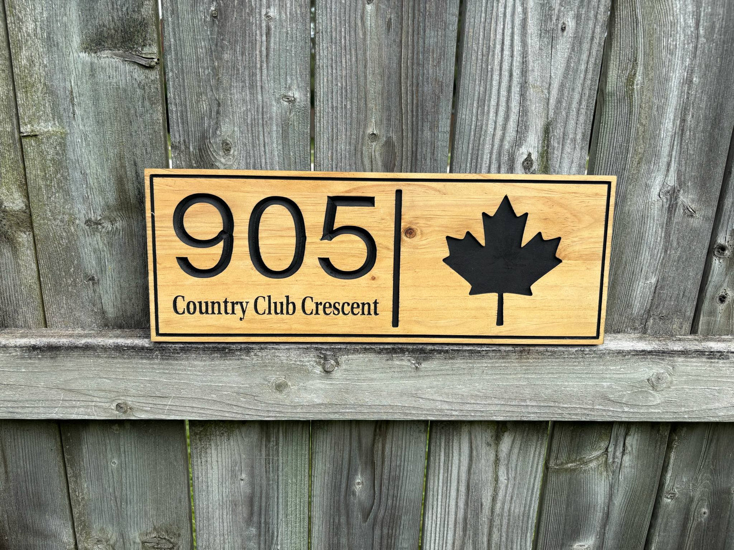 Canadian Address Sign | Wood Address Sign