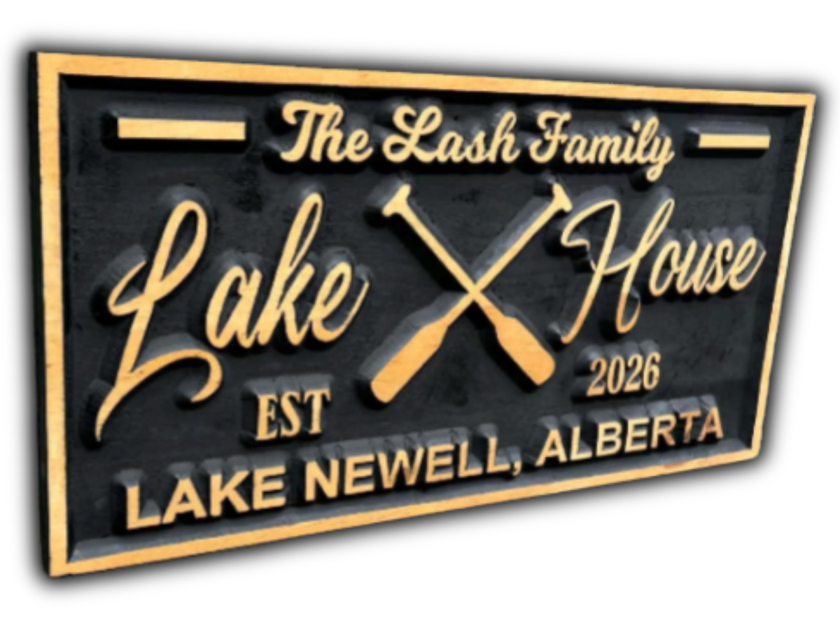 3D Lake House Wood Sign