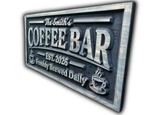 3D Coffee Bar Sign