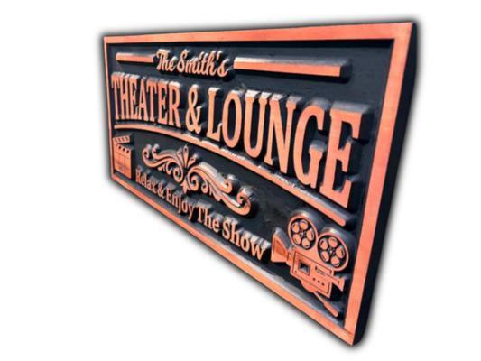 3D Theatre and Lounge Sign