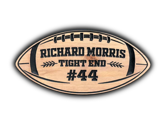Football Shaped Sign