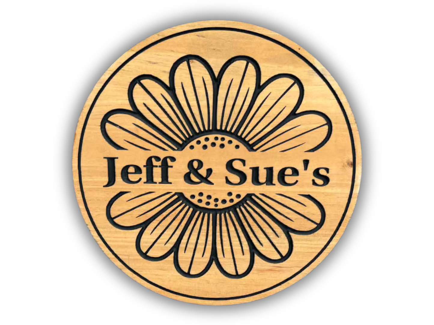 Couple Names in a Flower Sign