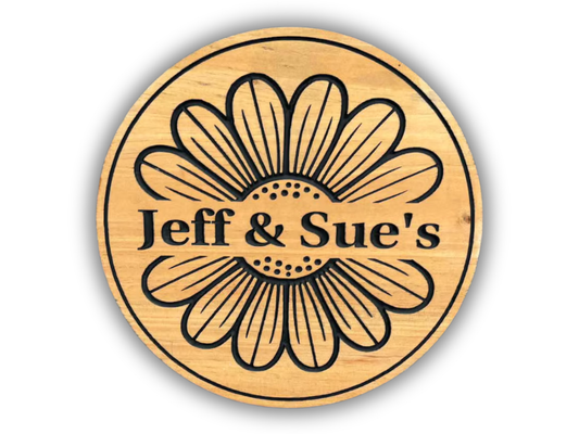 Couple Names in a Flower Sign