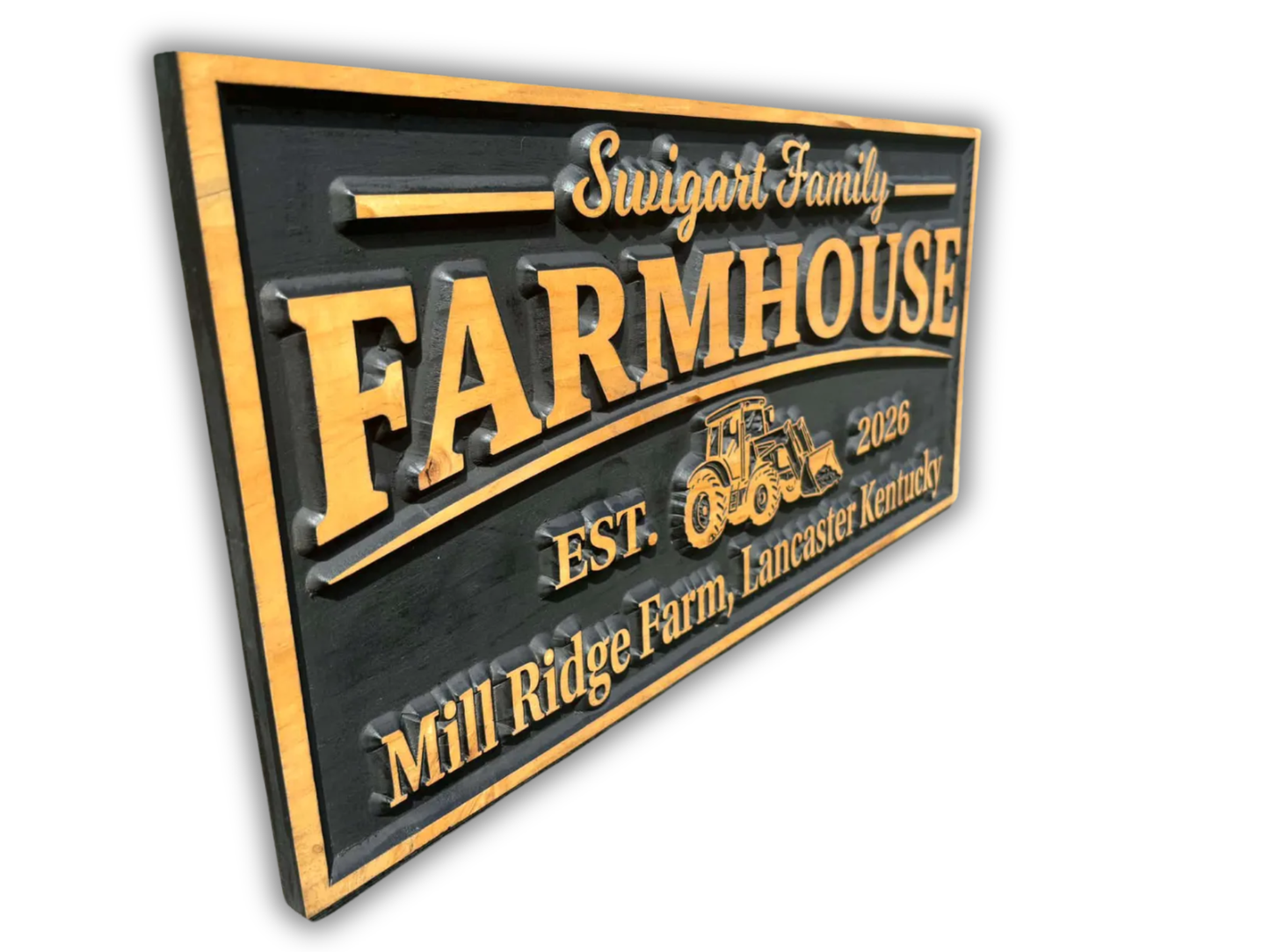 3D Family Farmhouse Sign