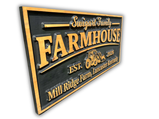 3D Family Farmhouse Sign