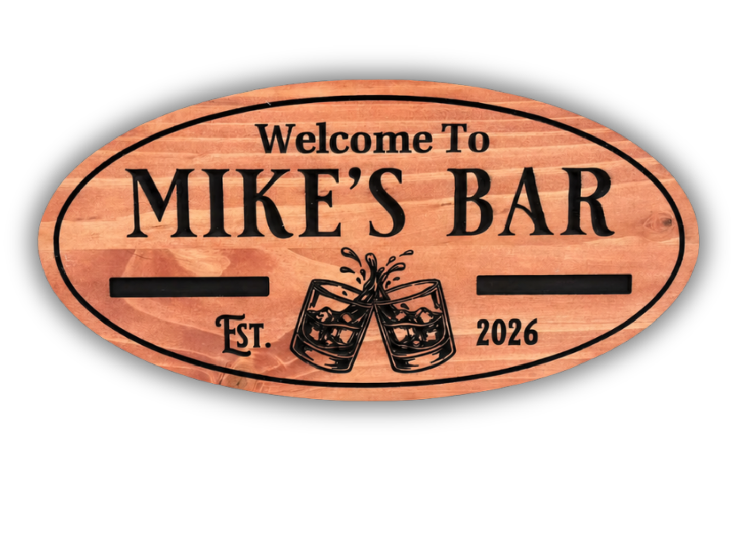 Oval Bar Sign