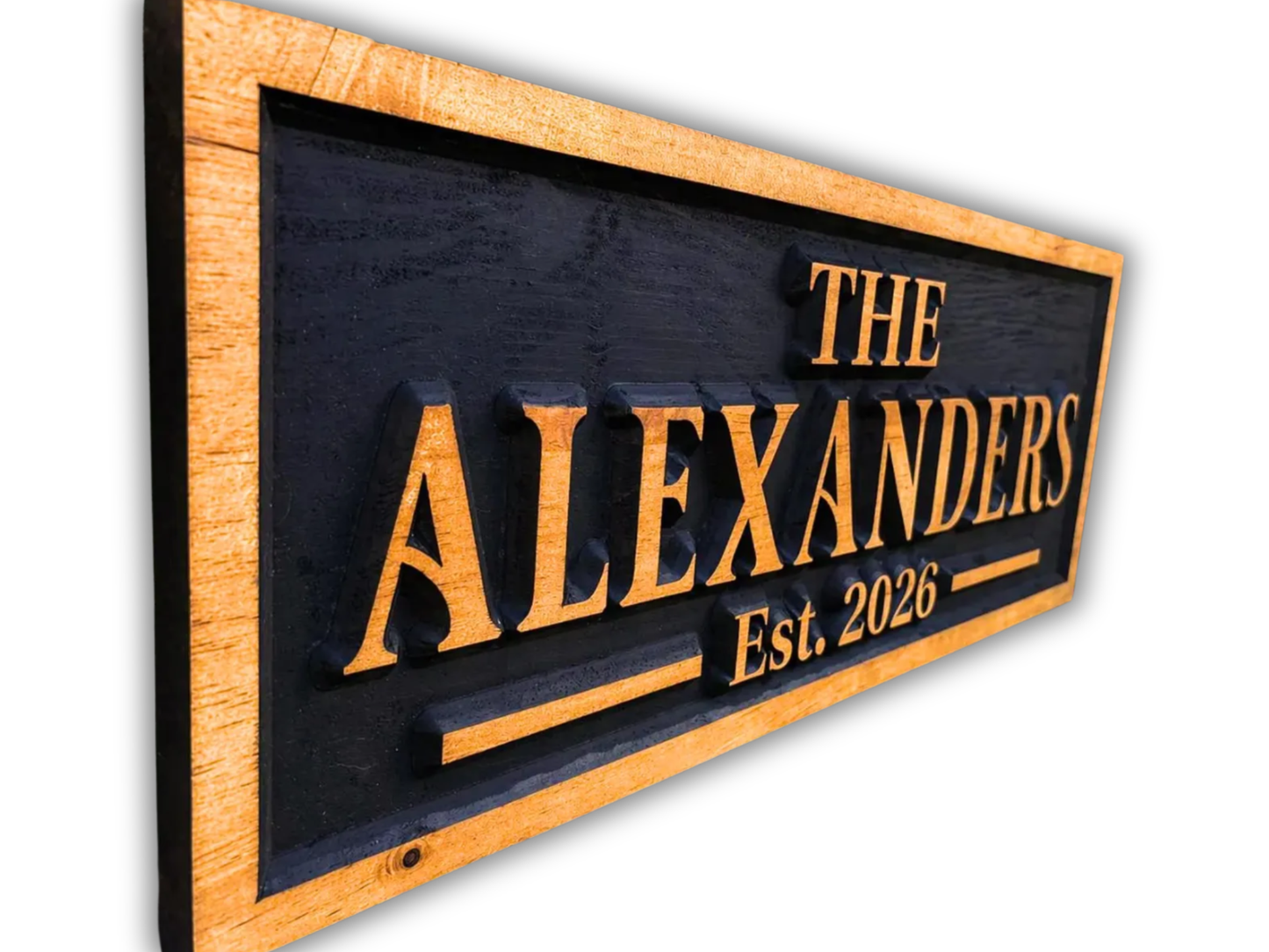 3D Personalized Family Name Wood Sign