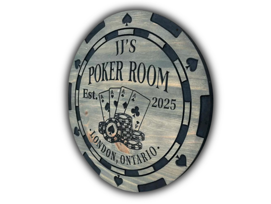 Custom Poker Room Sign