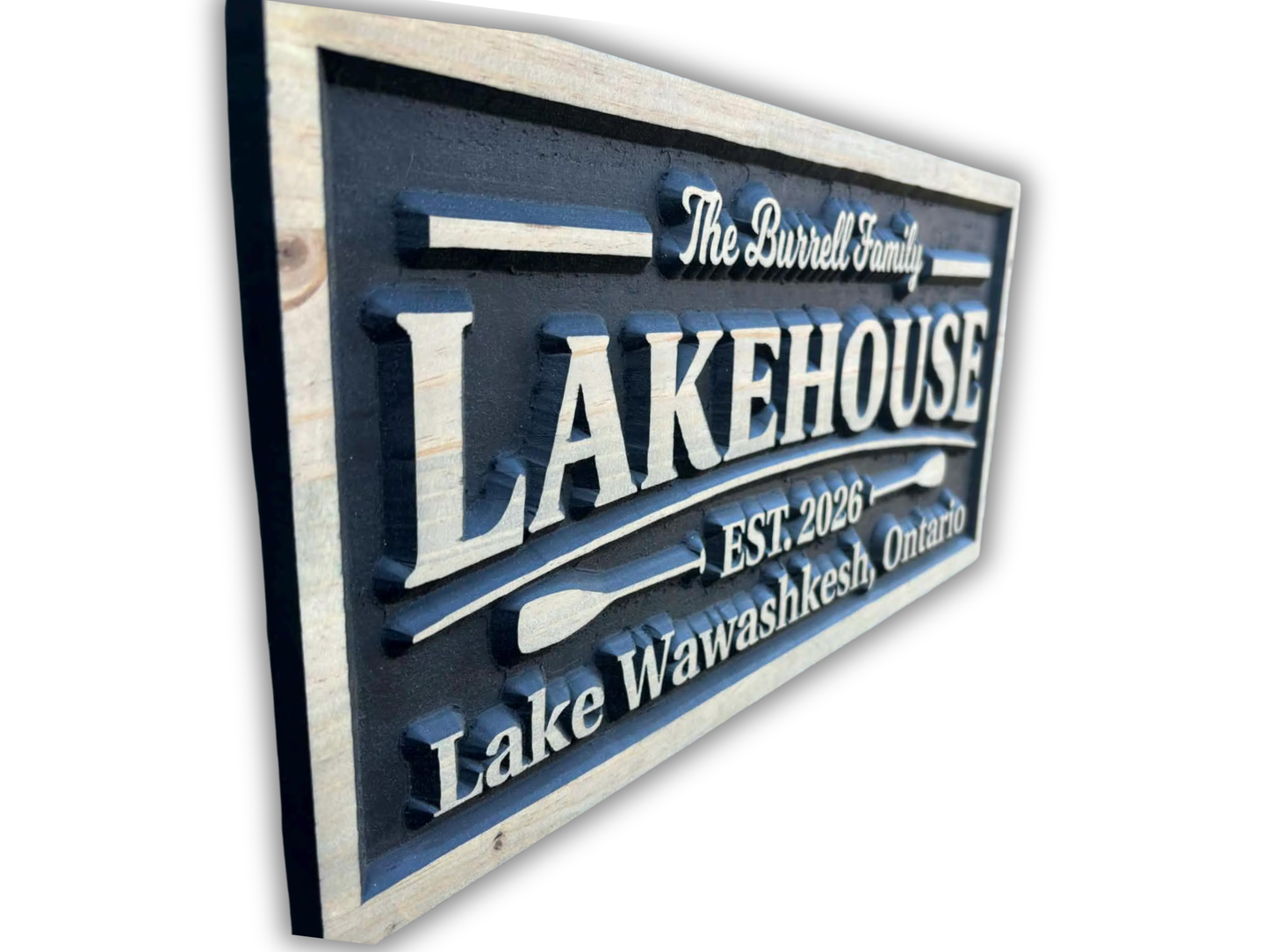 3D Lake House Wood Sign