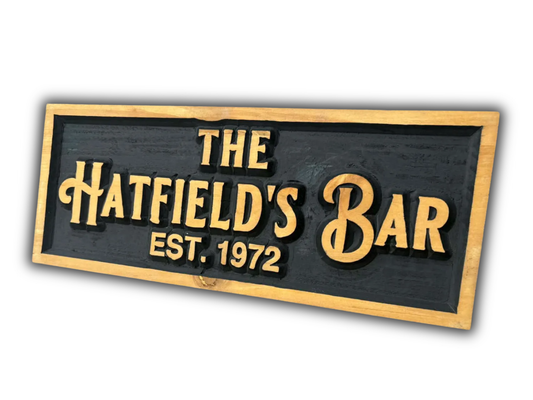 3D Family Bar Sign