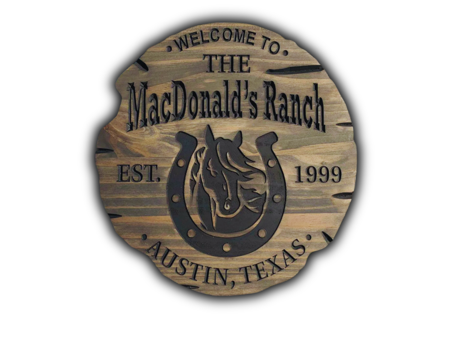 Custom Wood Ranch Sign | Personalized Wood Decor