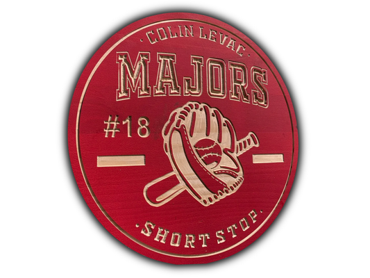 Custom Baseball Glove Sign | Personalized Wooden Decor