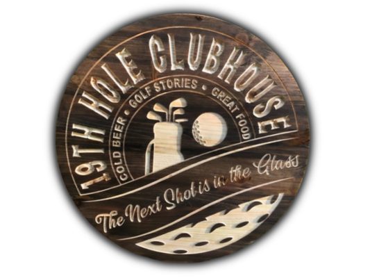 Custom Golf Sign | Personalized Wood Decor