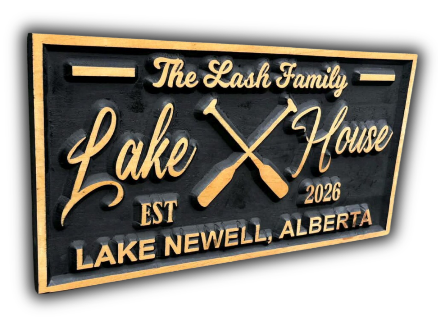 3D Lake House Wood Sign