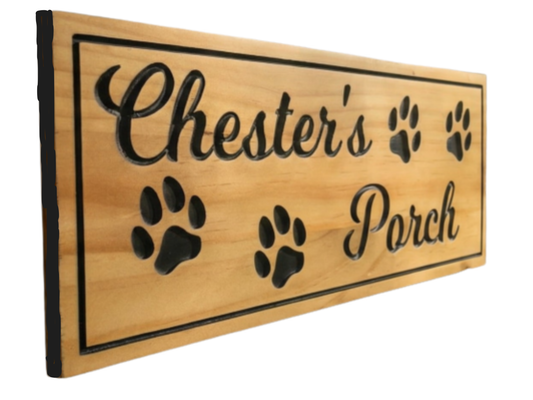 Custom Dog Pet Sign | Personalized Wood Decor
