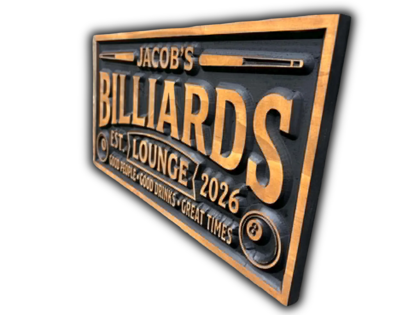 3D Billiards Sign