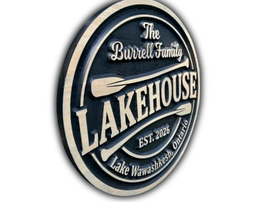 3D Circular Lakehouse Sign