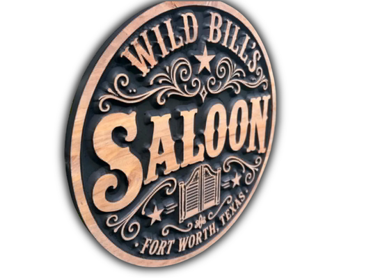 3D Saloon Sign