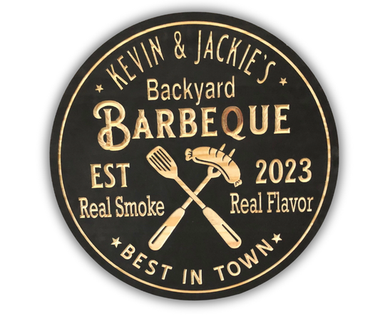 Custom Wooden BBQ Sign | Personalized Wood Decor