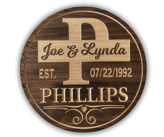 Personal Monogram Wedding Gift | Personalized Wood Decor