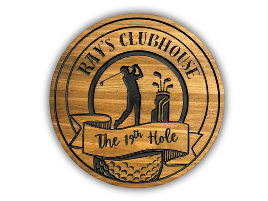 Golf Sign with Golf Player