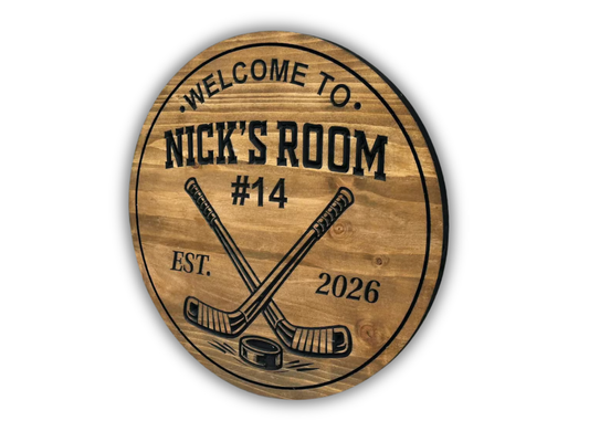 Custom Hockey Player Sign