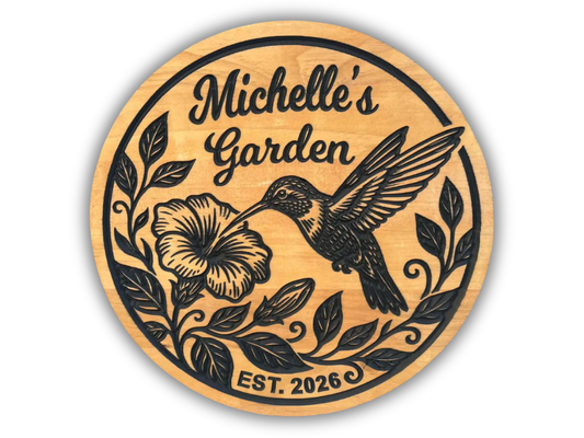 Humming Bird Garden Sign