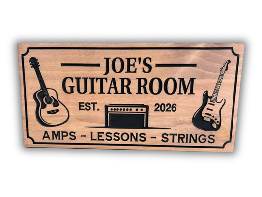 Guitar Room Sign