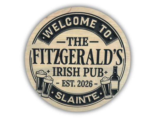 Irish Pub Sign With Beers