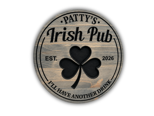 Circular Irish Pub Sign