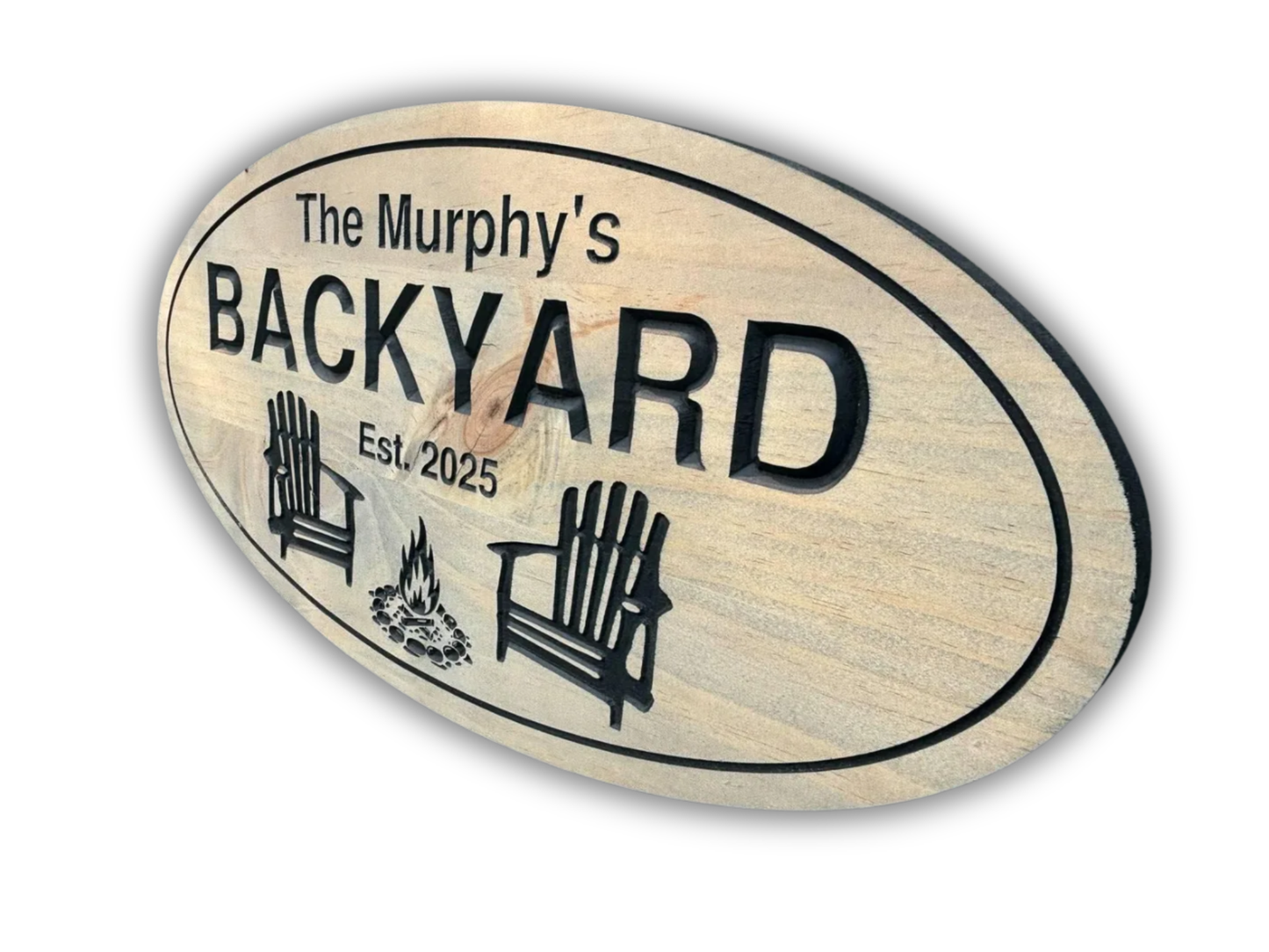 Oval Backyard Sign